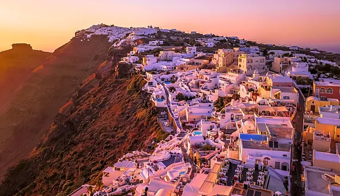 希臘黃昏風(fēng)景