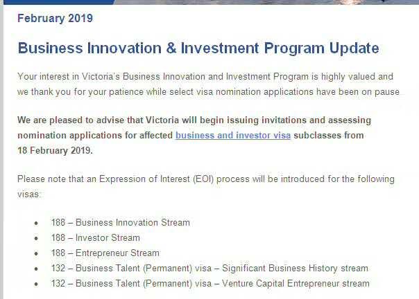 移民局官網截圖 移民澳洲